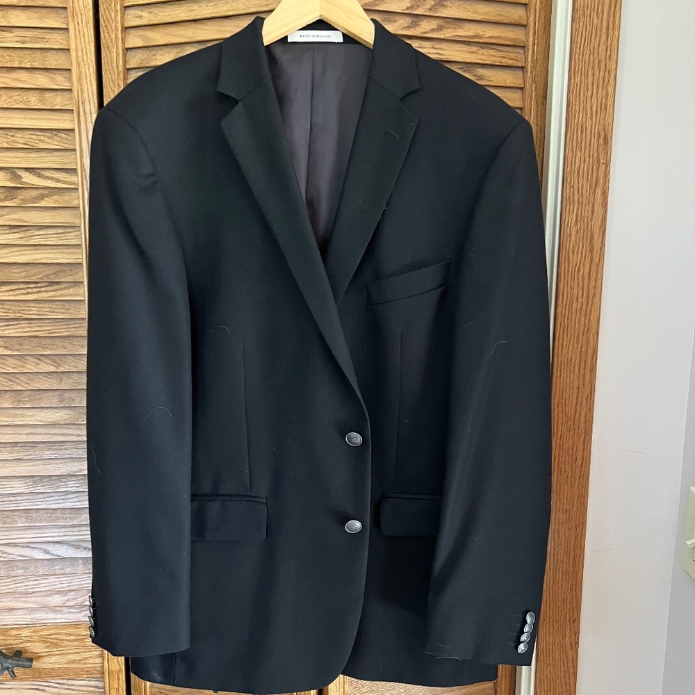 Joseph Abboud Mens Modern Fit Blazer, Black Wool 46Reg CLEARANCE!